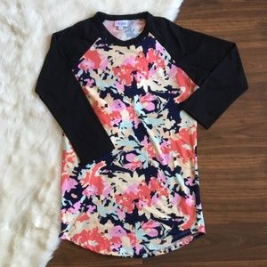 NEW Lularoe Black Pastel Abstract Floral Randy